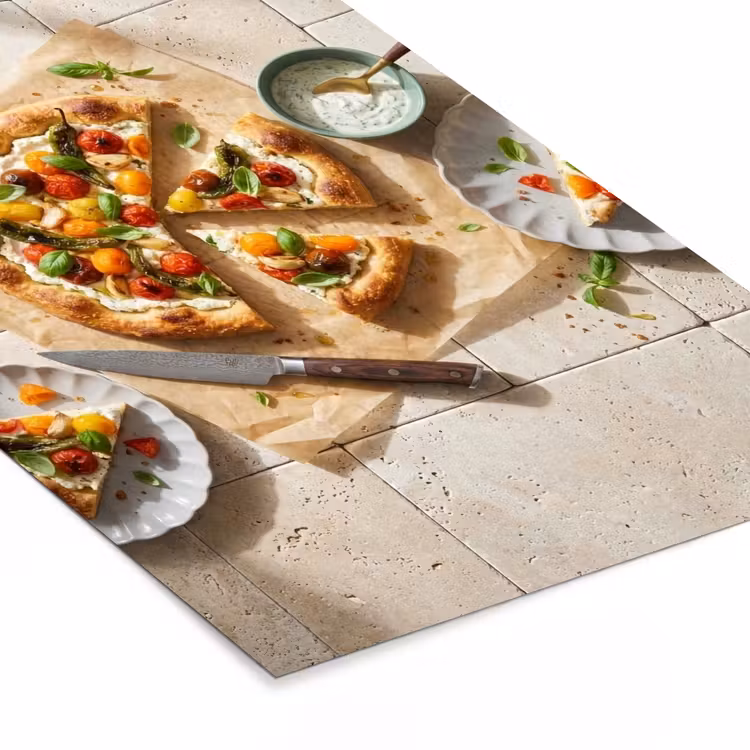 Poster met lijst - Eten - Tomaten - Basilicum - Maaltijd - Vers — 7