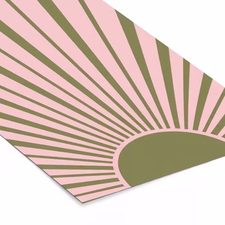 Poster met lijst - Abstract - Stralen - Grafisch - Roze - Groen — 7