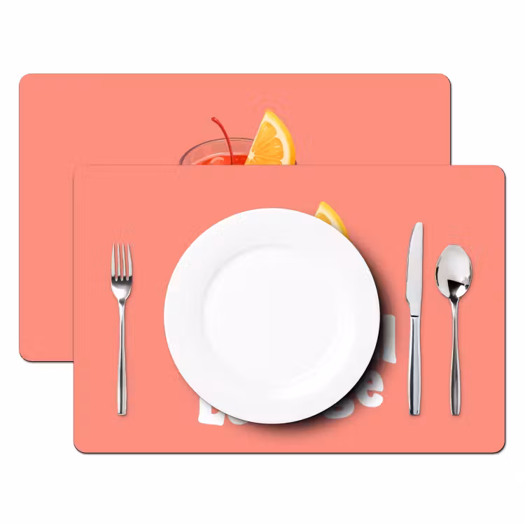 Placemat - 6 stuks - Cocktail Lounge - Glas - Koraal — 2