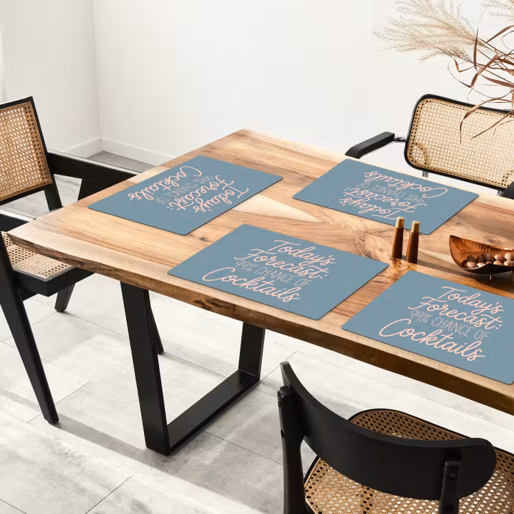Placemat - 6 stuks - Today's Forecast - Cocktails - Blauw — 4