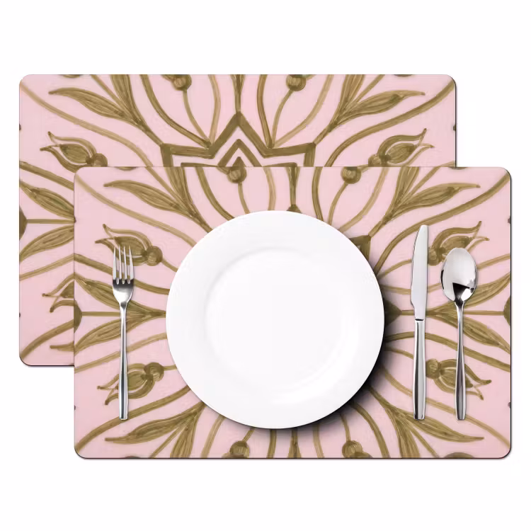 Placemat - 6 stuks - Patroon - Mandala - Decoratie - Abstract - Groen — 2