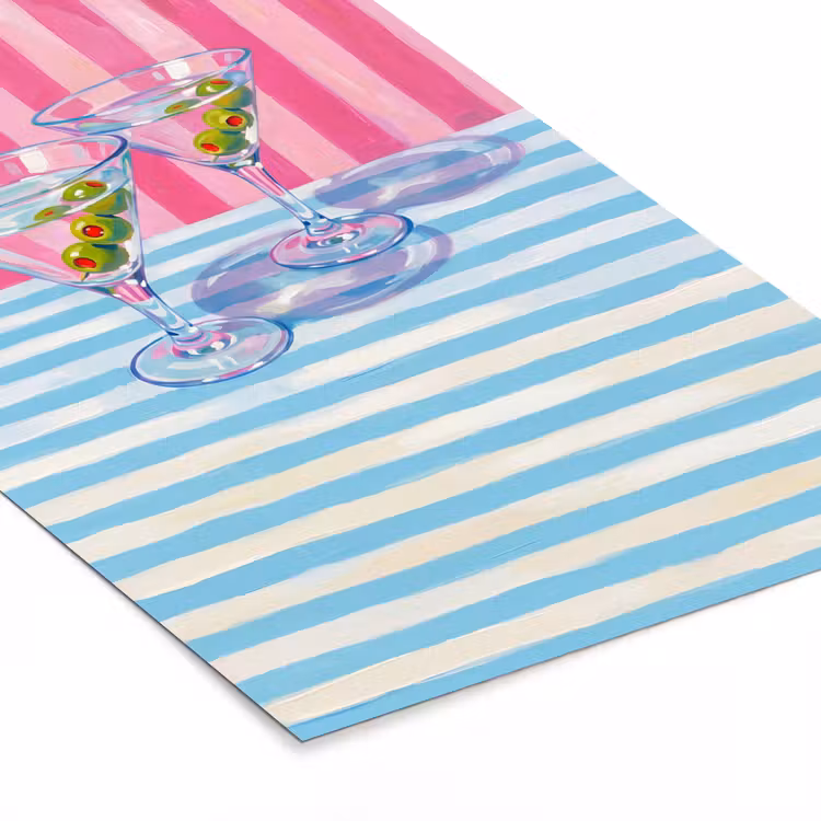 Poster met lijst - Cocktail - Olijven - Kunst - Modern - Roze — 7