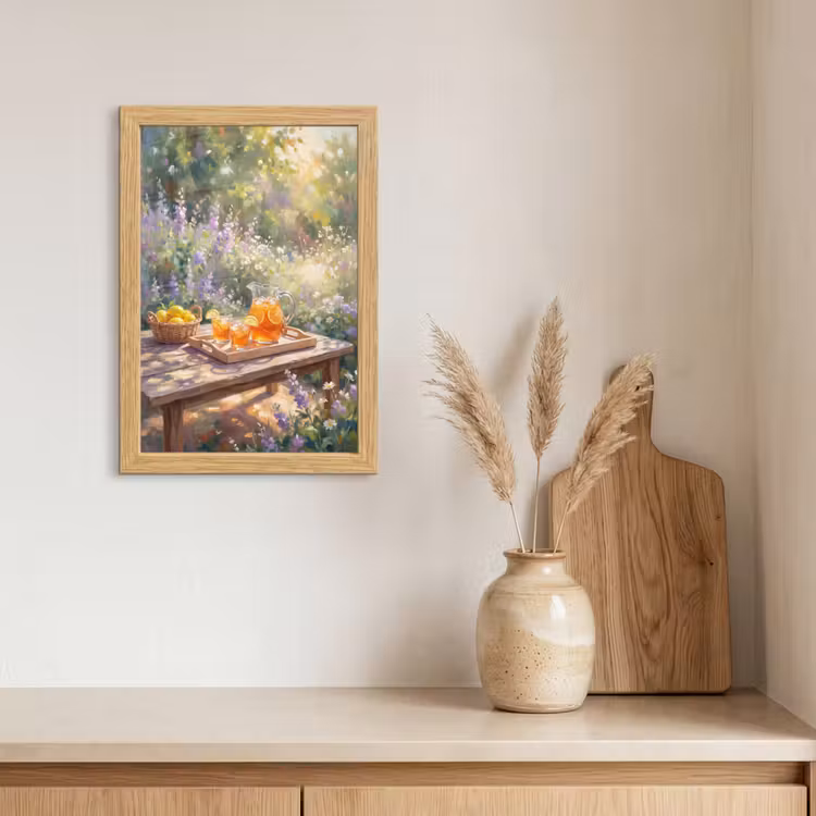 Poster met lijst - Drank - Citroen - Zomer - Tuin - Geel — 3