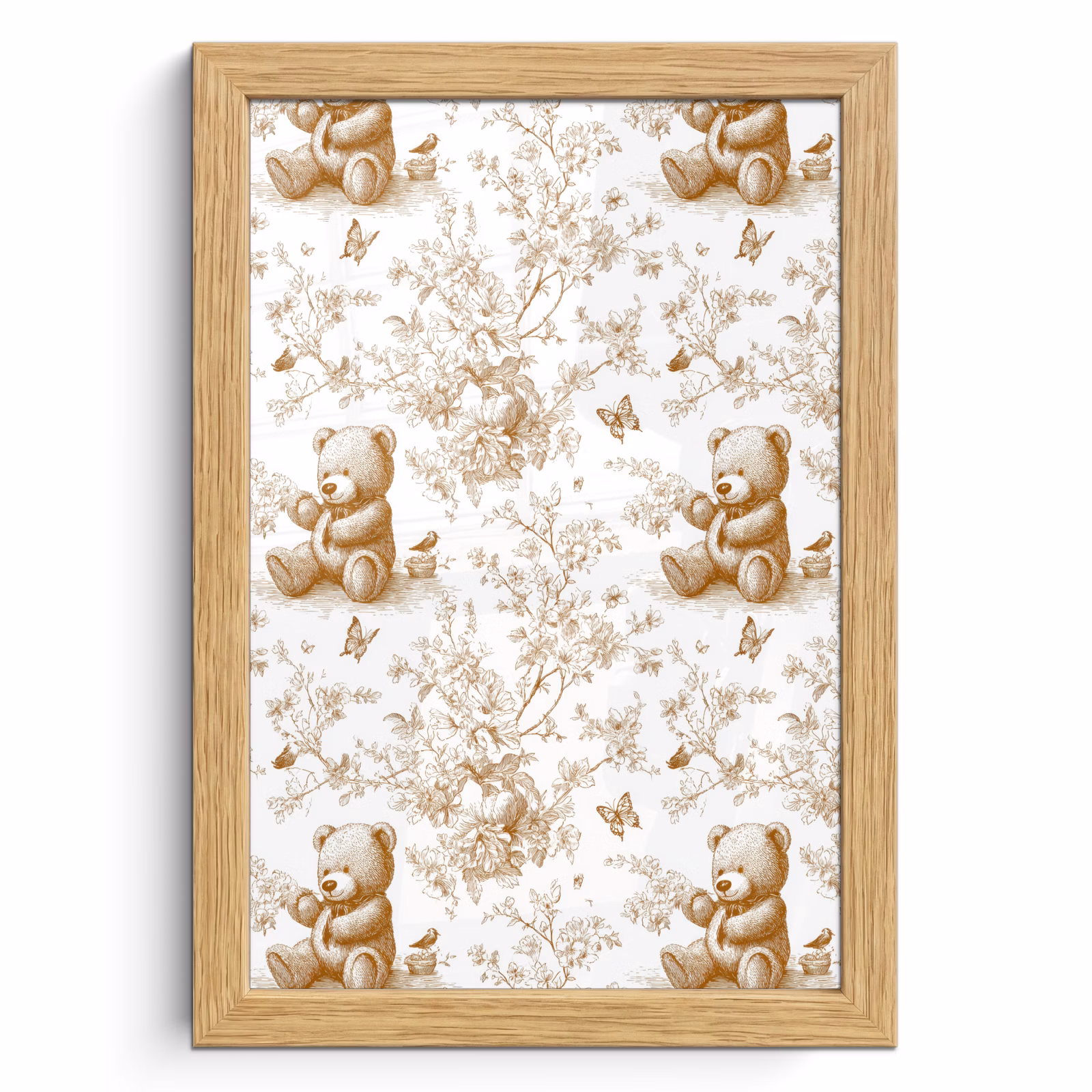 Poster met lijst - Beer - Tijdloos - Bruin — 1