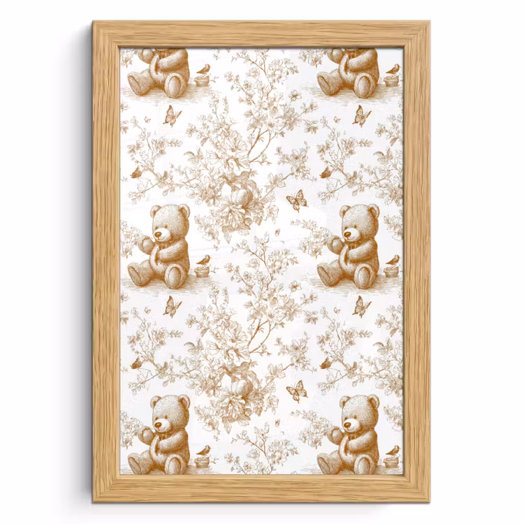 Poster met lijst - Beer - Tijdloos - Bruin — 1