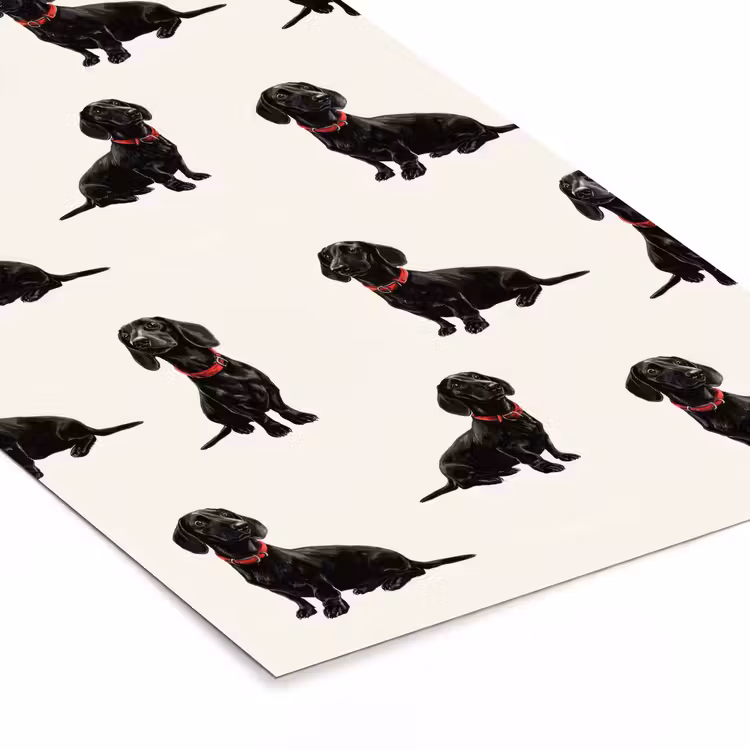 Poster met lijst - Hond - Patroon - Zwart — 7