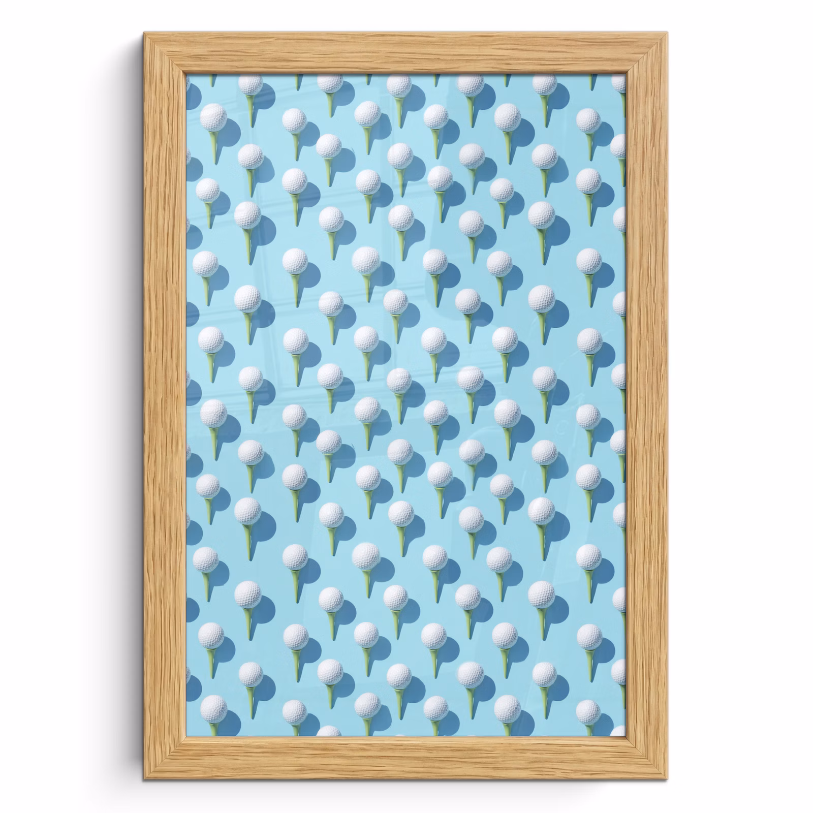 Poster met lijst - Golf - Ballen - Blauw — 1
