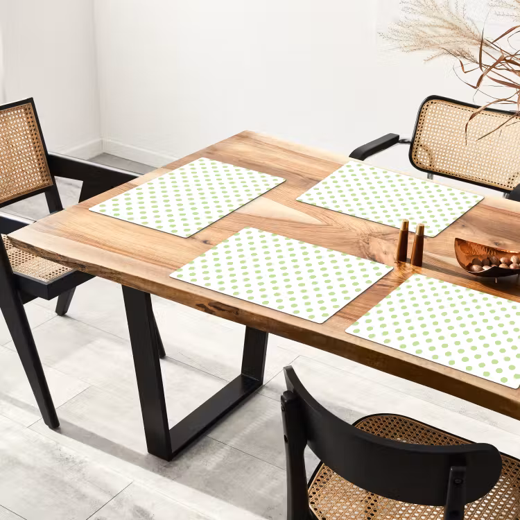 Placemat - 6 stuks - Dots - Klassiek - Groen — 4