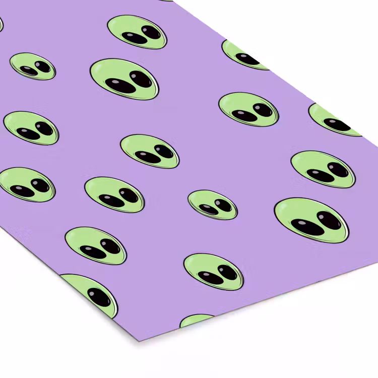 Poster met lijst - Alien - Retro - Lila — 7