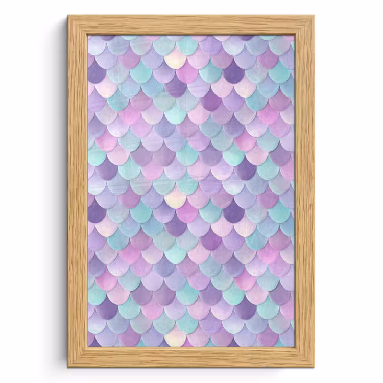 Poster met lijst - Dromerig - Zeemeermin - Pastel — 1