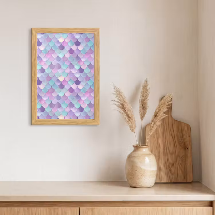 Poster met lijst - Dromerig - Zeemeermin - Pastel — 3