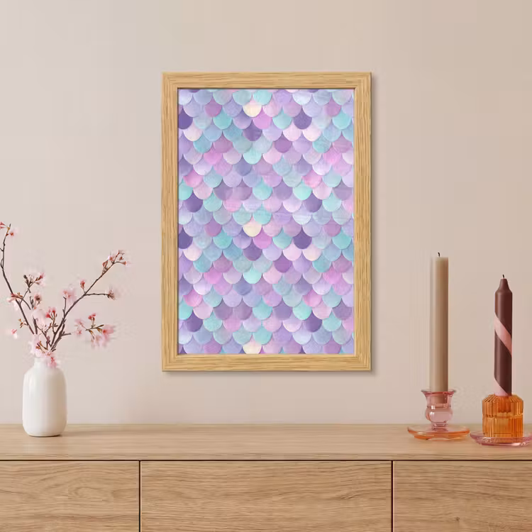 Poster met lijst - Dromerig - Zeemeermin - Pastel — 5