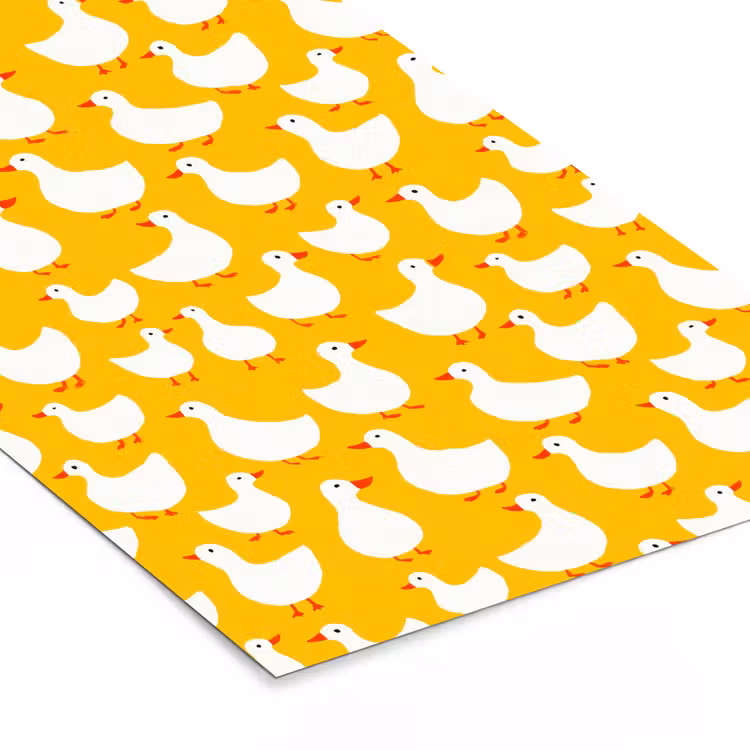 Poster met lijst - Eendjes - Patroon - Geel — 7
