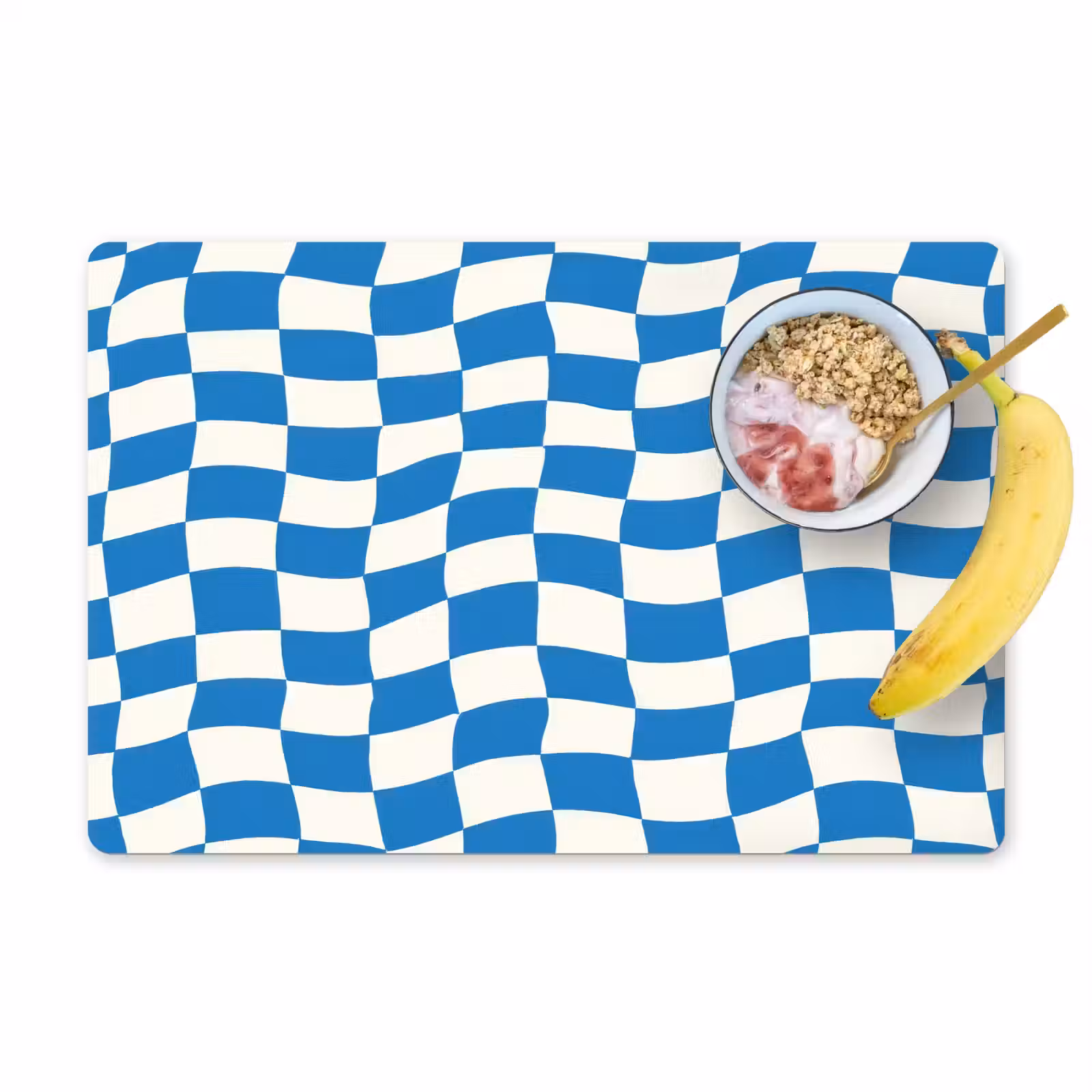 Placemat - 6 stuks - Golvend - Patroon - Blauw — 1