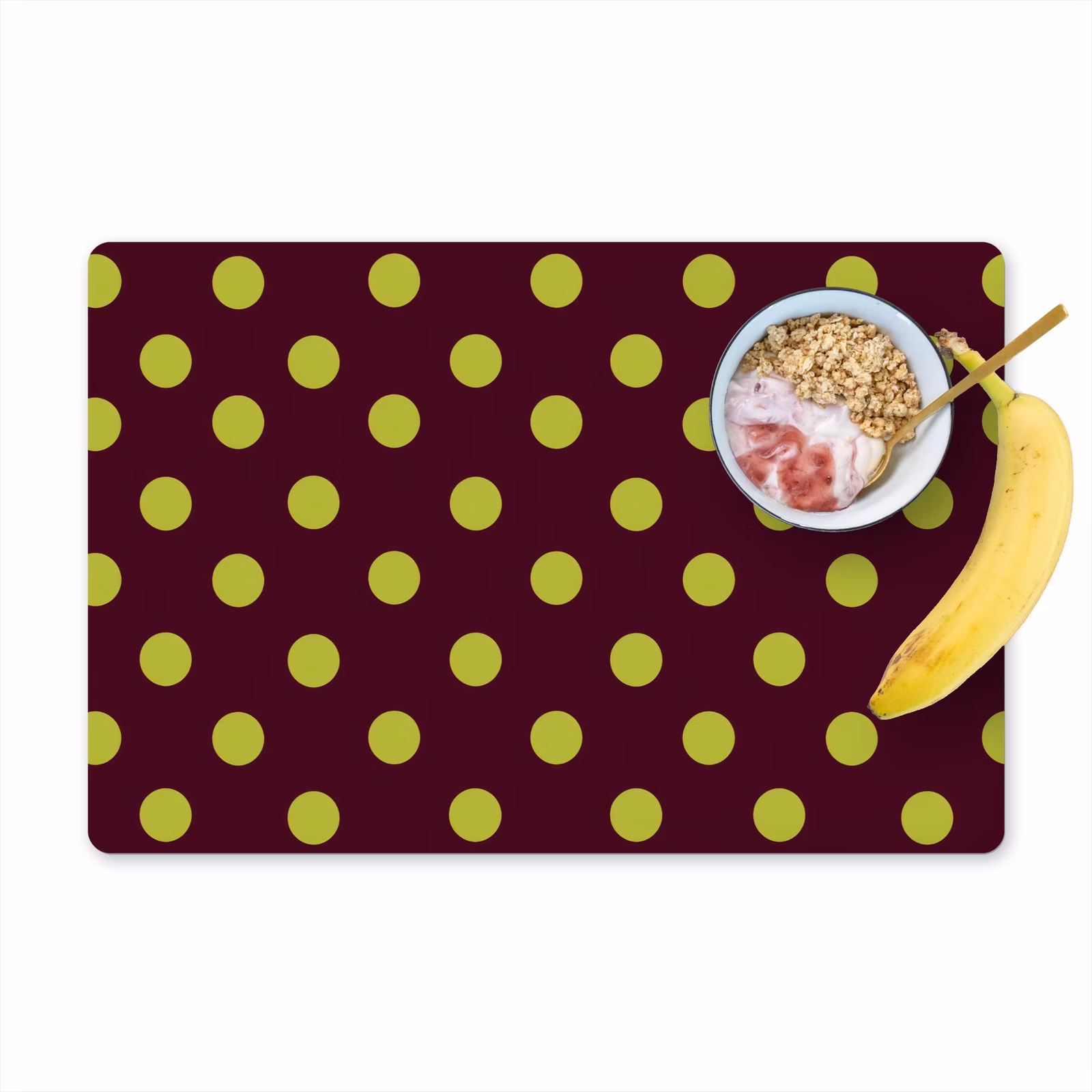 Placemat - 6 stuks - Klassiek - Stippen - Groen — 1