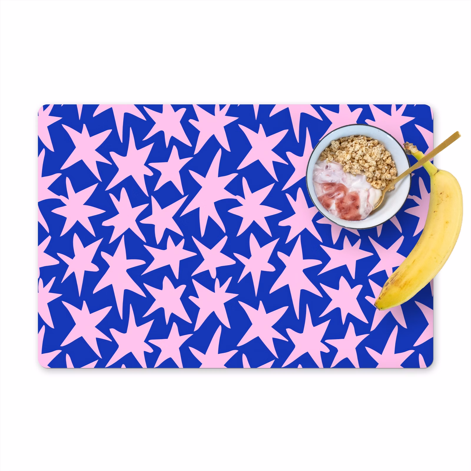 Placemat - 6 stuks - Modern - Sterren - Blauw — 1