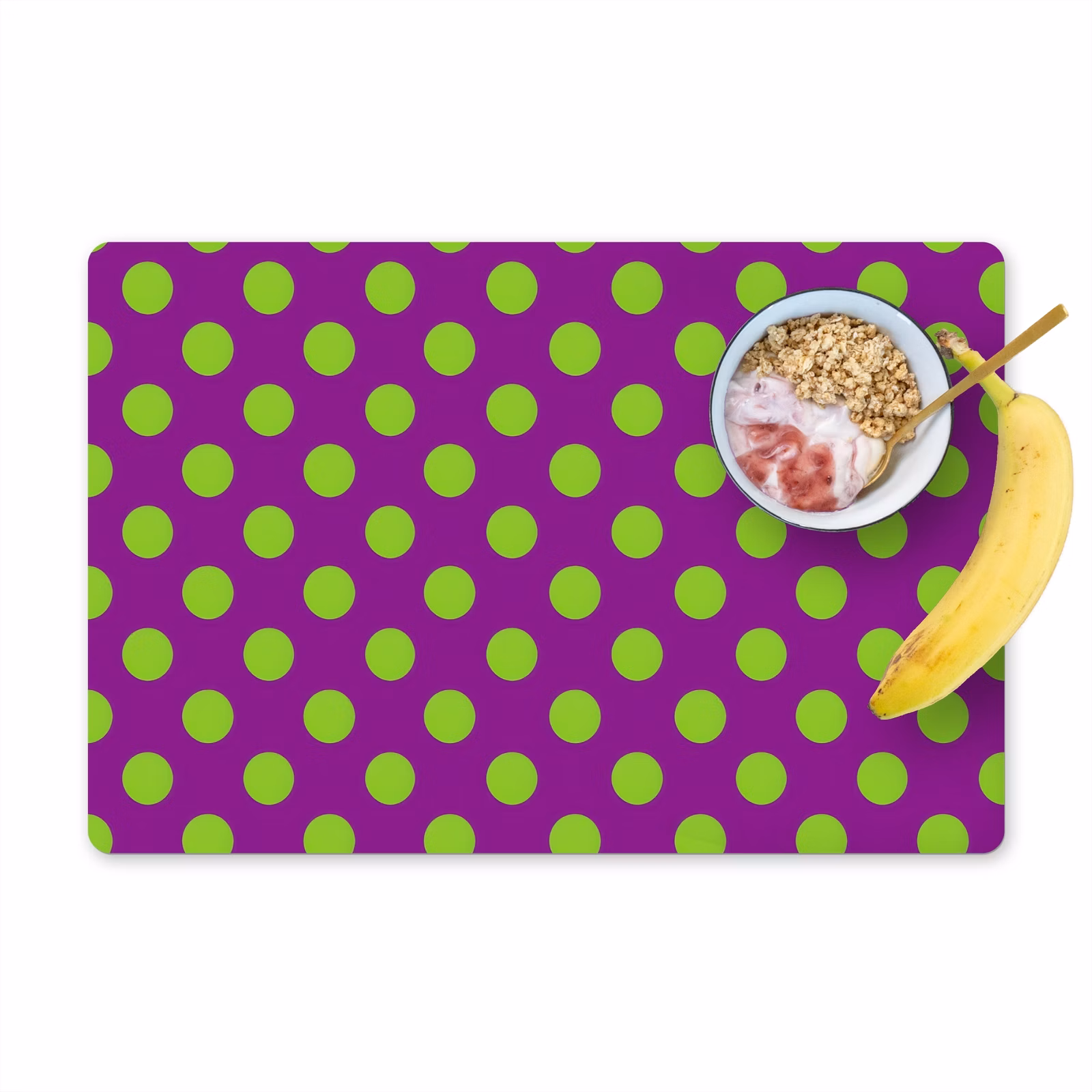 Placemat - 6 stuks - Stippen - Klassiek - Groen — 1