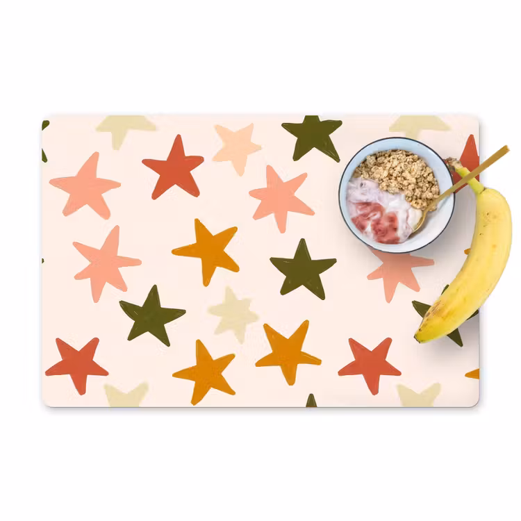 Placemat - 6 stuks - Sterren - Patroon - Kleurrijk — 1