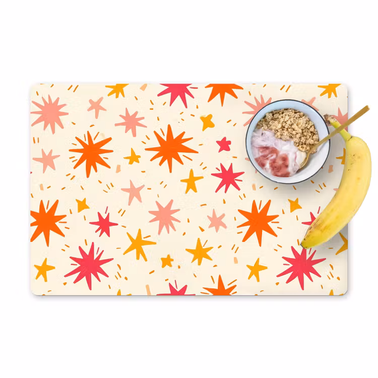 Placemat - 6 stuks - Sterren - Speels - Kleurrijk — 1