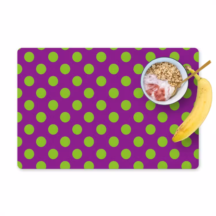 Placemat - 6 stuks - Stippen - Klassiek - Groen — 1
