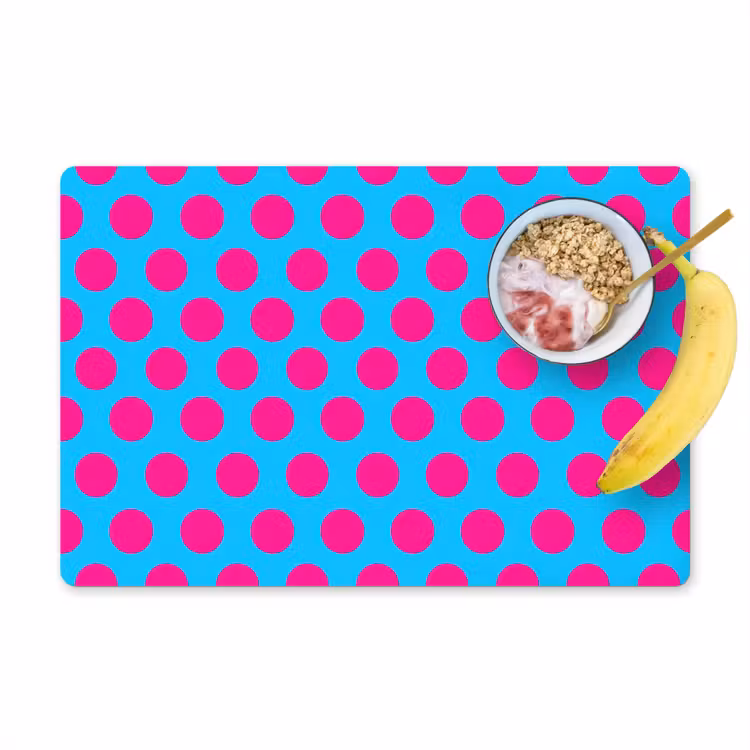 Placemat - 6 stuks - Stippen - Klassiek - Roze — 1
