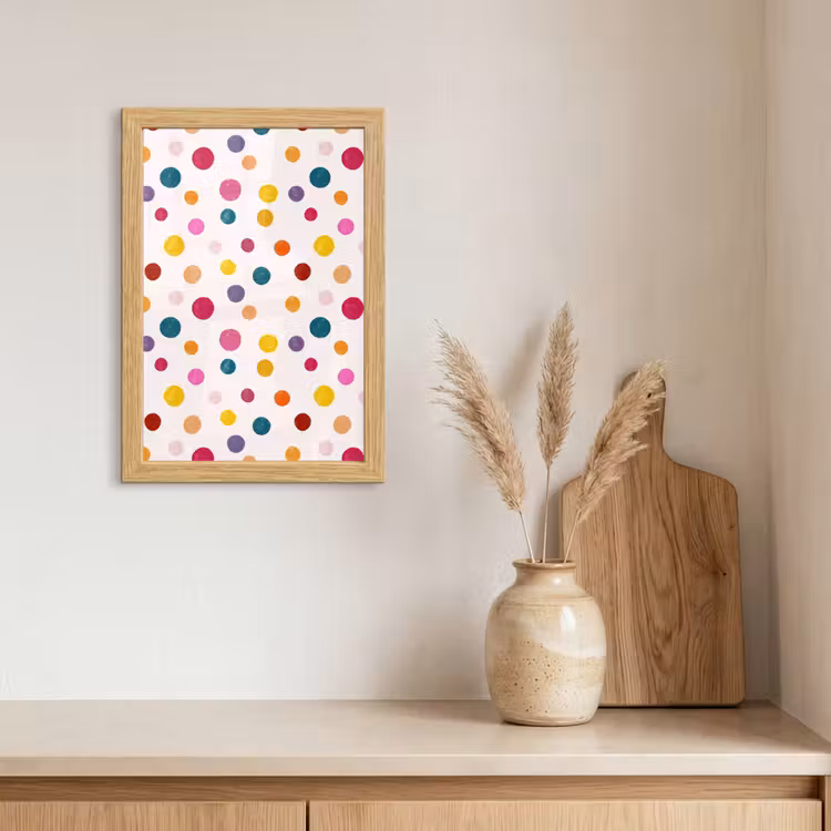 Poster met lijst - Cirkels - Speels - Kleurrijk — 3
