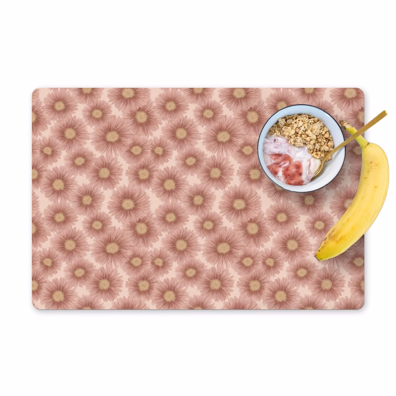 Placemat - 6 stuks - Gerbera - Bloemen - Roze — 1