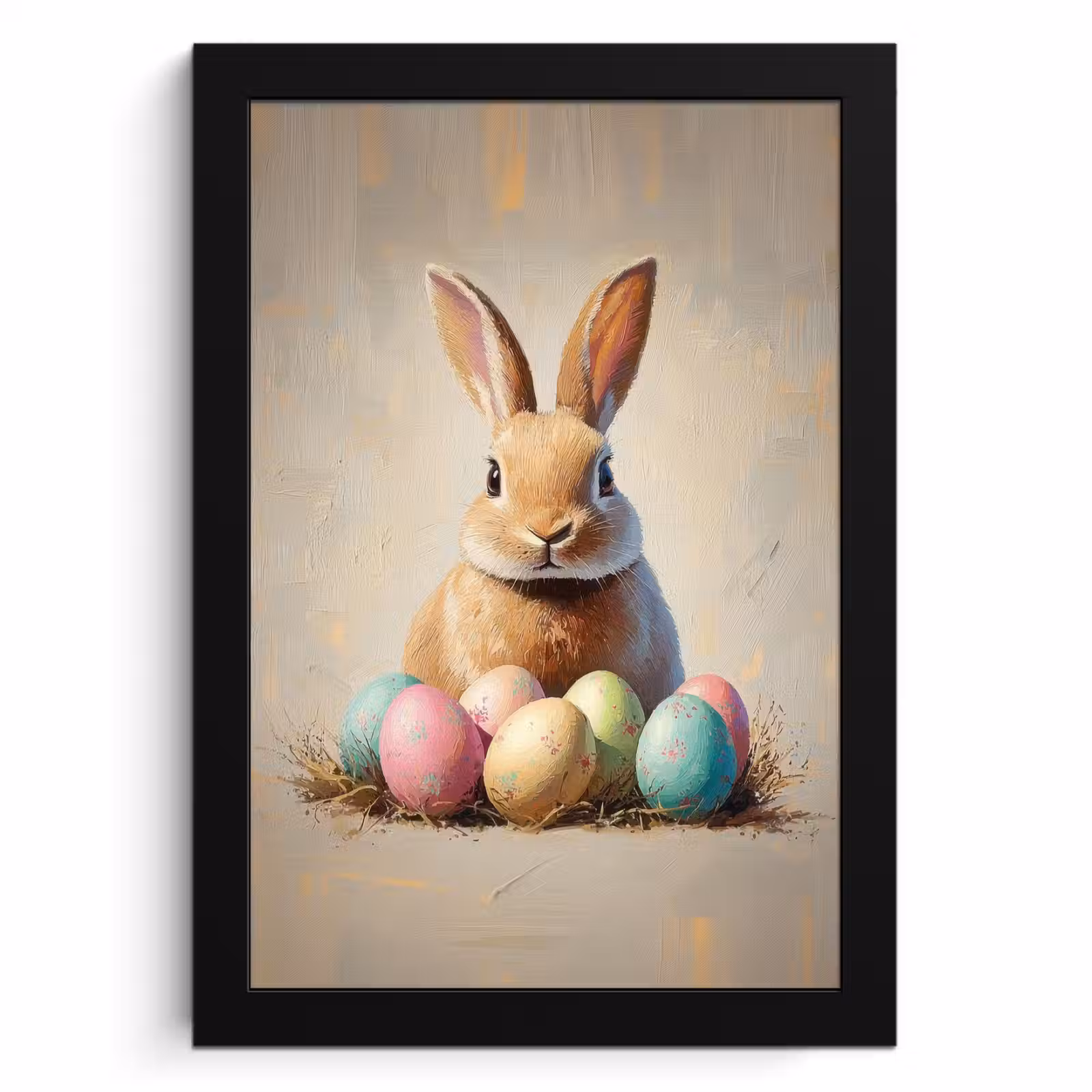 Poster met lijst - Paashaas - Pastel - Eieren — 1