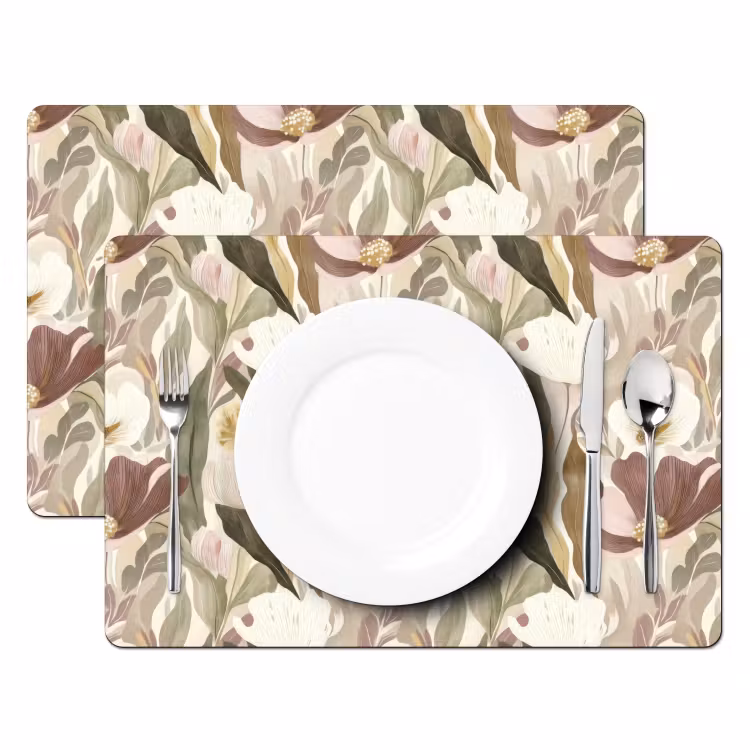 Placemat - 6 stuks - Bloemen - Aquarel - Kleurrijk — 2