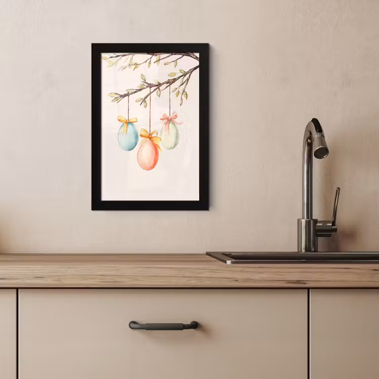 Poster met lijst - Paastak - Strikje - Eieren — 2