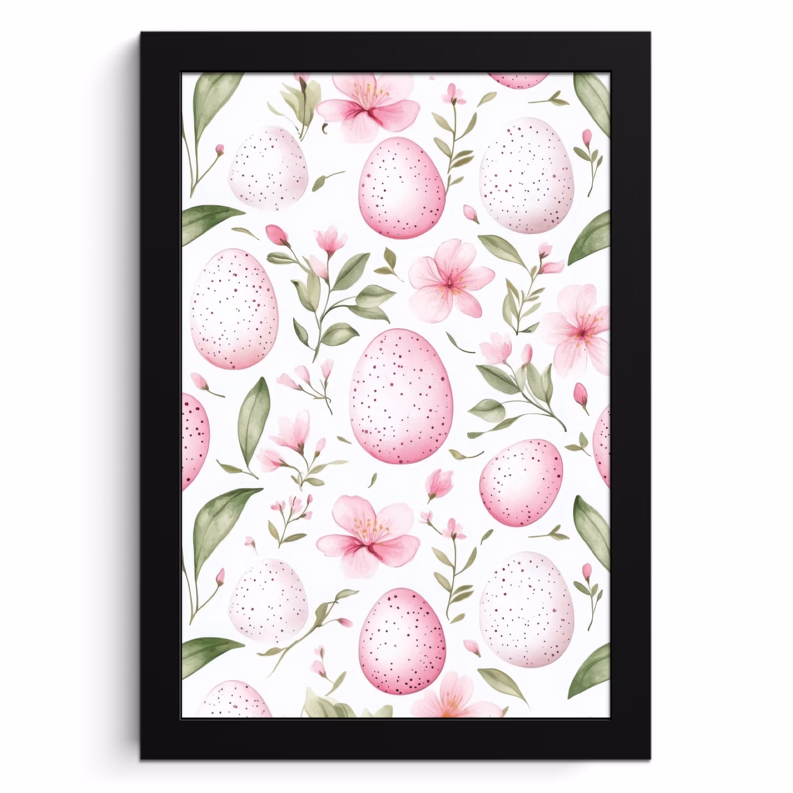 Poster met lijst - Patroon - Eieren - Roze - Pasen — 1