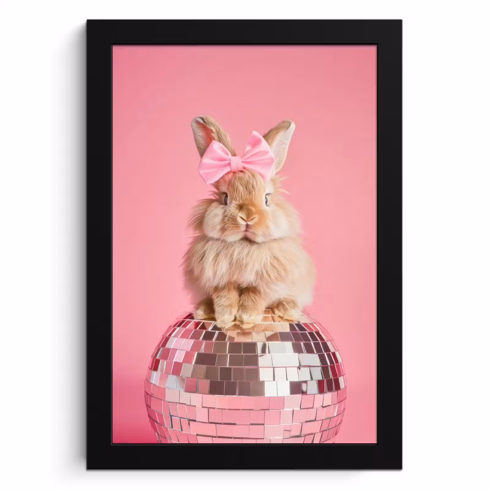 Poster met lijst - Strik - Discobal - Konijn — 1