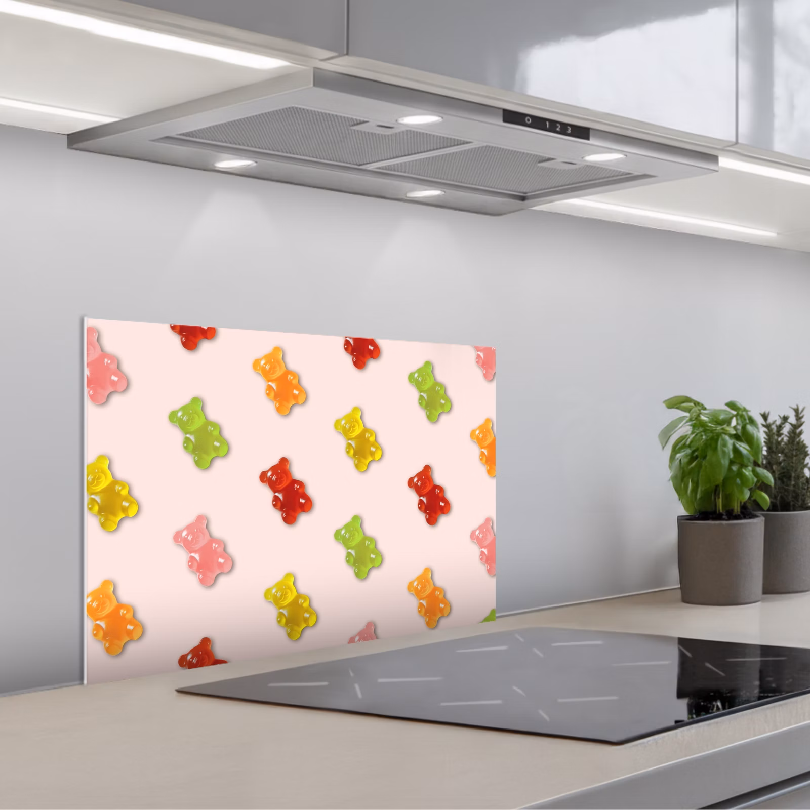 Spatscherm keuken - Kleur - Snoep - Roze — 1