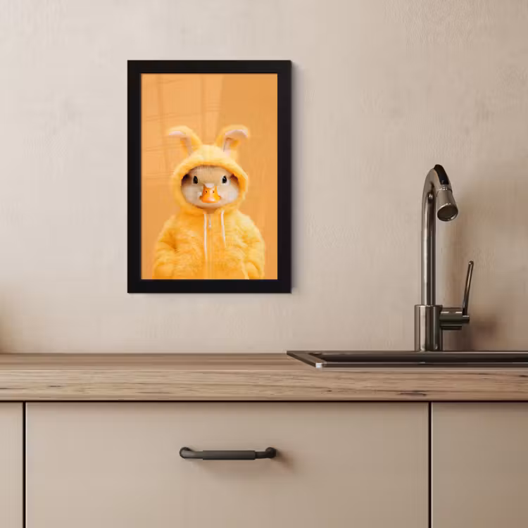 Poster met lijst - Paashaas - Kostuum - Eend — 3