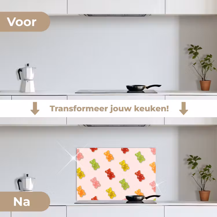 Spatscherm keuken - Kleur - Snoep - Roze — 7