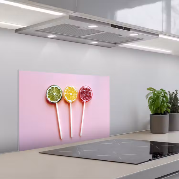 Spatscherm keuken - Lolly - Snoep - Citrus — 1