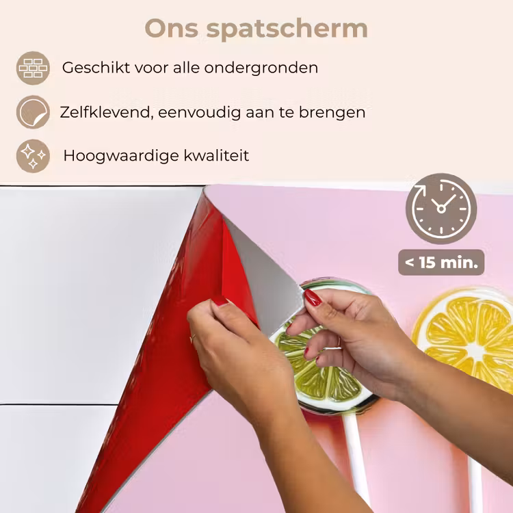 Spatscherm keuken - Lolly - Snoep - Citrus — 4