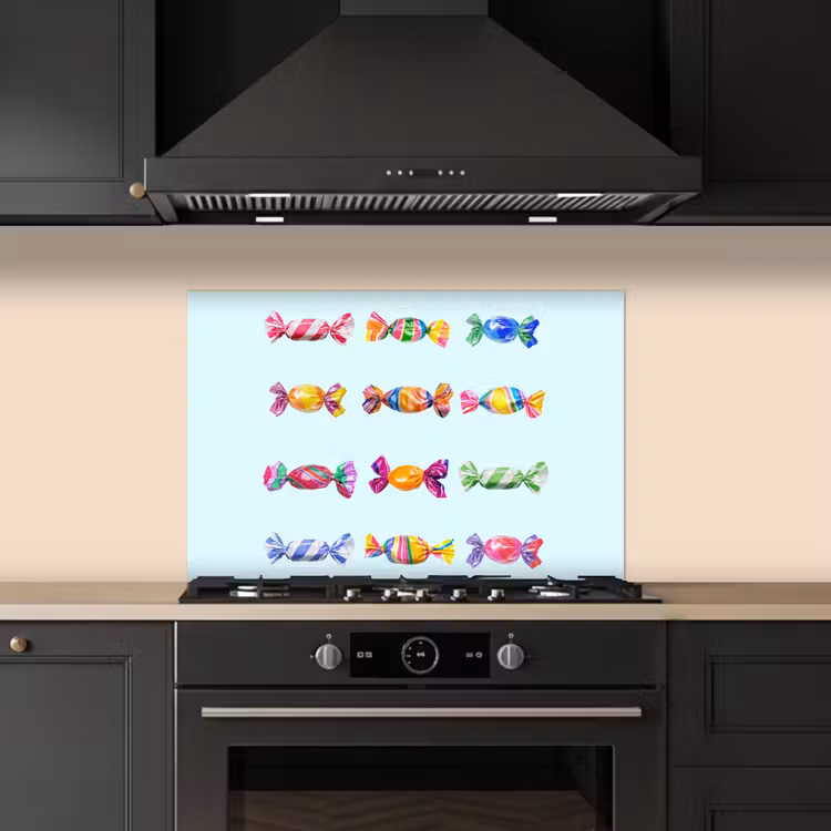 Spatscherm keuken - Snoepjes - Realistisch - Kleurrijk — 5