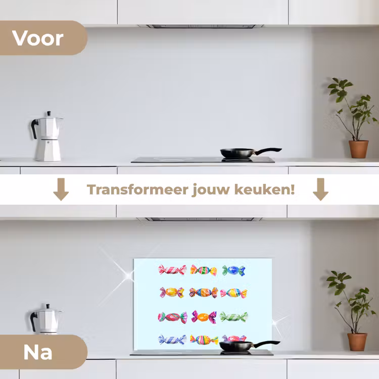 Spatscherm keuken - Snoepjes - Realistisch - Kleurrijk — 7