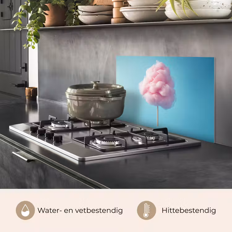 Spatscherm keuken - Suikerspin - Zoet - Snoep — 2