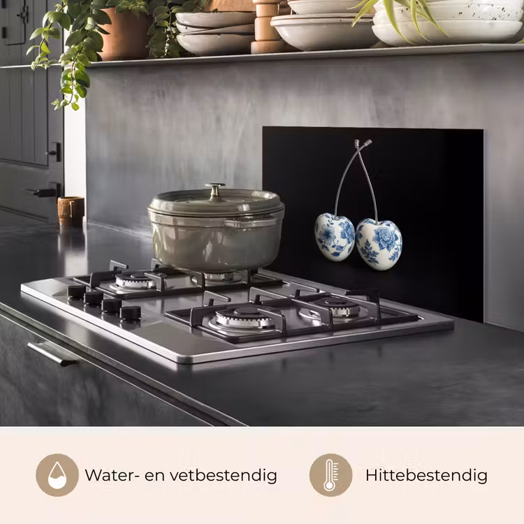 Spatscherm keuken - Kersen - Delfts blauw - Fruit — 2