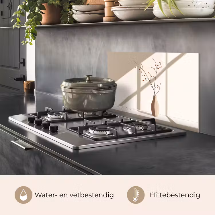 Spatscherm keuken - Vaas - Takken - Bessen - Minimalistisch — 2