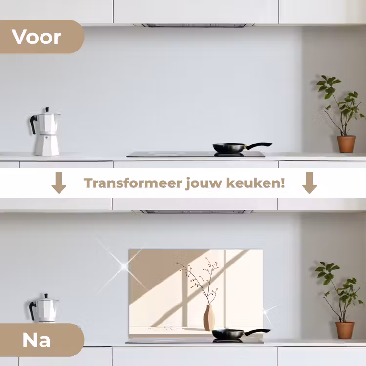 Spatscherm keuken - Vaas - Takken - Bessen - Minimalistisch — 7