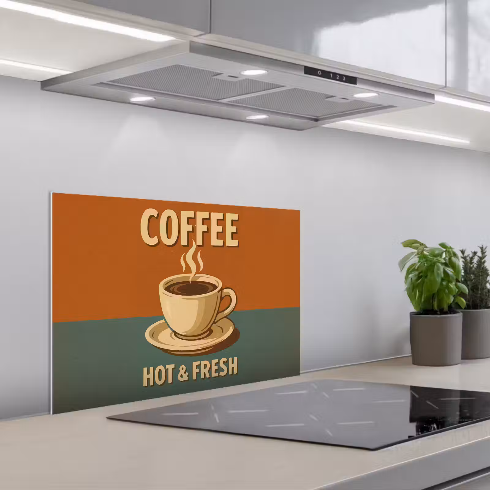 Spatscherm keuken - Koffie - Kop - Vintage - Quote — 1