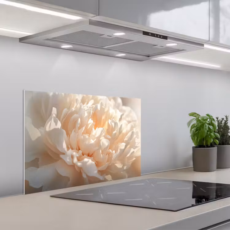 Spatscherm keuken - Close up - Pioenroos - Lichtroze — 1