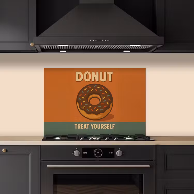 Spatscherm keuken - Donut - Spikkels - Kleurrijk - Quote — 5