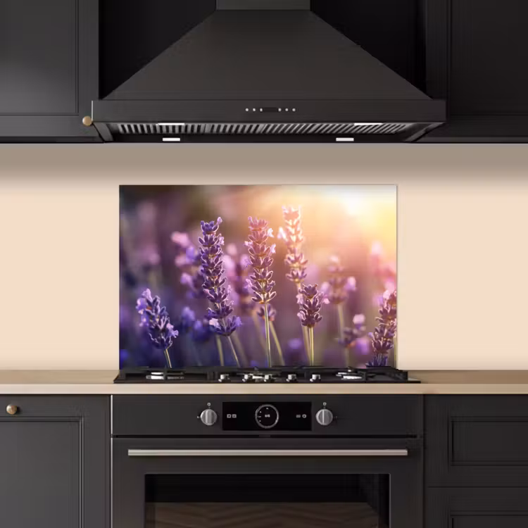 Spatscherm keuken - Lavendelbloemen - Paars - Zonlicht — 5