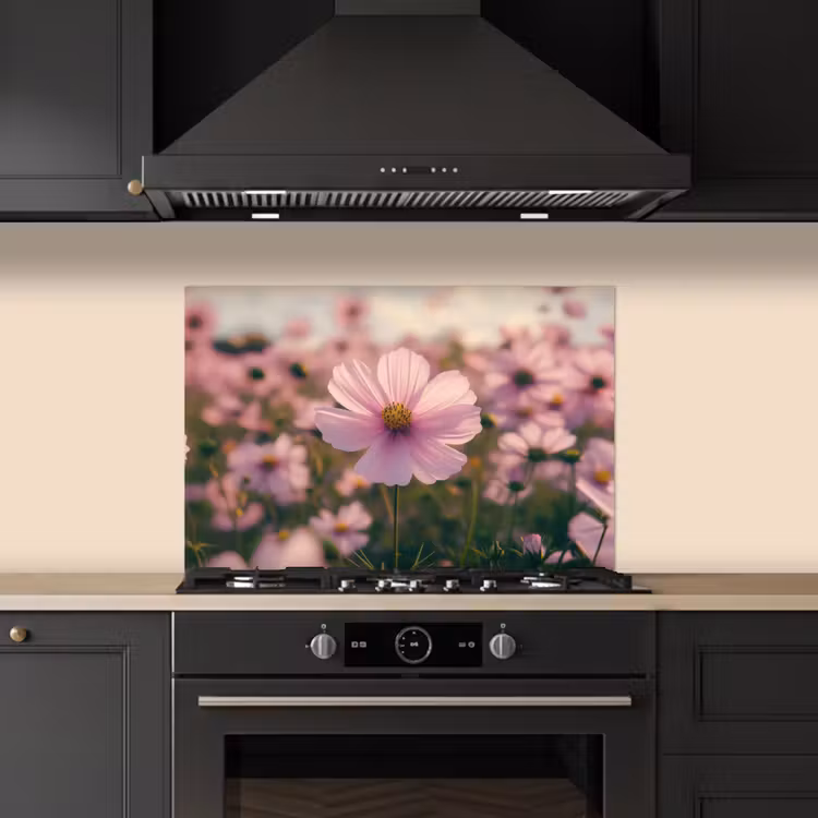 Spatscherm keuken - Bloemen - Paars - Wazig — 5