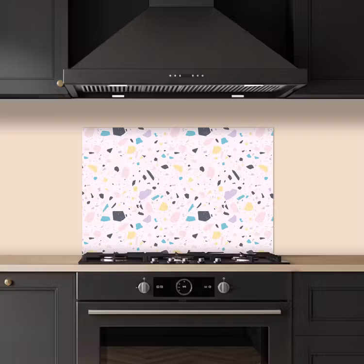 Spatscherm keuken - Terrazzo - Patroon - Zacht - Snoep — 5