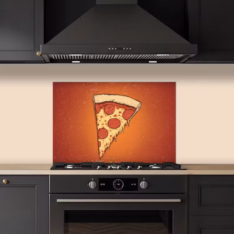 Spatscherm keuken - Pizza - Kaas - Rood - Pepperoni — 5